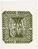 Artist: Artist unknown | Title: Butterfly | Date: 1970s | Technique: screenprint, printed in colour, from multiple stencils