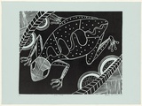 Artist: Hobson, Silas. | Title: Frog time | Date: 1997 | Technique: linocut, printed in black ink, from one block
