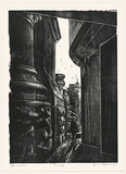 Artist: AMOR, Rick | Title: Passage. | Date: 1993 | Technique: woodcut, printed in black ink, from one block