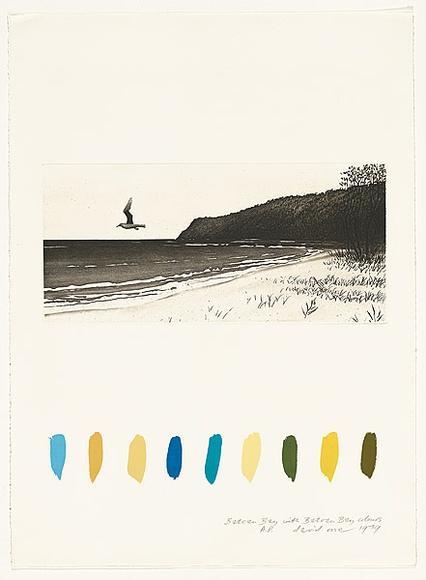 Artist: b'ROSE, David' | Title: b'Bateau Bay with Bateau Bay colours' | Date: 1979 | Technique: b'screenprint and etching'