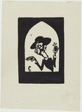 Artist: Counihan, Noel. | Title: A sexless parson. | Date: 1931 | Technique: linocut, printed in black ink, from one block