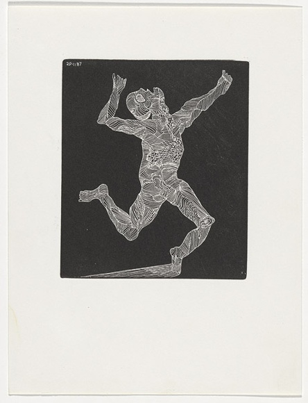 Artist: b'SELLBACH, Udo' | Title: b'Untitled' | Date: 1987, 29 November | Technique: b'relief-etching, printed in black ink, from one copper plate'