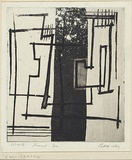Artist: b'MADDOCK, Bea' | Title: b'Calligraphy' | Date: 1959 | Technique: b'etching, aquatint, deep etch and colour relief'