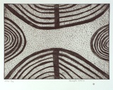 Artist: Costain, Merangka. | Title: not titled [lines and half circles] | Date: 1998, March | Technique: etching, printed in black ink, from one plate