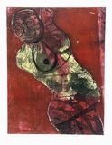 Artist: HANRAHAN, Barbara | Title: Virgin pinup | Date: 1964 | Technique: etching, aquatint, printed in colour from two  plates