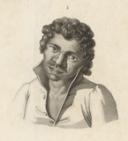 Title: b'Aurang-Jack, chef de Spring-Wood' | Date: c.1820s | Technique: b'stipple-engraving, printed in black ink, from one plate'