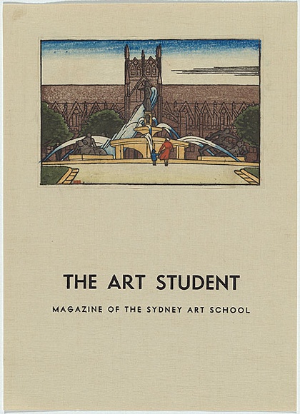 Artist: b'Haefliger, Paul.' | Title: b'Magazine cover for The Art Student' | Date: 1931-33 | Technique: b'woodcut, printed in colour in the Japanese manner, from multiple blocks'