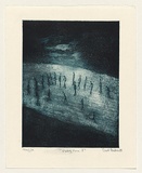 Artist: b'Carstairs, Carol.' | Title: b'Passing time II' | Date: 1999, November | Technique: b'etching, aquatint, scraping and  burnishing, printed in blue ink, from one plate'