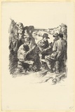 Artist: b'Dyson, Will.' | Title: b'With the tunnellers near Nieuport.' | Date: 1917 | Technique: b'lithograph, printed in black ink, from one stone'