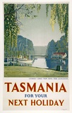 Artist: b'Burdett, Frank.' | Title: b'Tasmania for your next holiday.' | Date: (1950s) | Technique: b'lithographic, printed in colour, from multiple stones [or plates]'