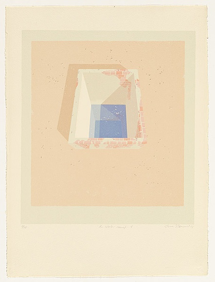 Artist: b'Storrier, Tim.' | Title: b'The water - Camp 5' | Date: 1977 | Technique: b'screenprint, printed in colour, from multiple stencils' | Copyright: b'\xc2\xa9 Tim Storrier'