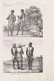Artist: Antonelli, Giuseppe. | Title: Abitanti della nuova Sud Vales. [Inhabitants of New South Wales]. Indigeni dell' Isola Norsolk. [Natives of Norfolk Island]. | Date: 1841 | Technique: lithograph, printed in black ink, from two stones