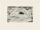 Artist: b'LOANE, John' | Title: b'Green and red' | Date: 1987 | Technique: b'burnished-etching, printed in black ink, from one plate'