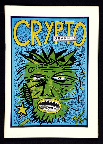 Artist: b'VARIOUS ARTISTS' | Title: b'Crypto Graphic (head with volkswagen in mouth).' | Date: 1989 | Technique: b'offset-lithograph'