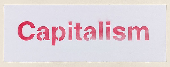 Artist: Azlan. | Title: Capitalism kills Arabs | Date: 2003 | Technique: stencil, printed in red ink, from one stencil