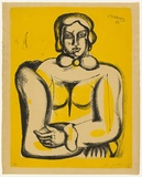 Artist: SELLBACH, Udo | Title: (Woman in armchair) | Date: 1954 | Technique: lithograph, printed in colour, from two stones [or plates]