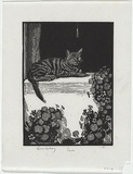 Artist: b'LINDSAY, Lionel' | Title: b'Siesta.' | Date: 1924 | Technique: b'wood-engraving, printed in black ink, from one block' | Copyright: b'Courtesy of the National Library of Australia'