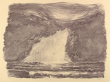 Artist: Trenfield, Wells. | Title: Sea storm | Date: 1983 | Technique: lithograph, printed in black ink, from one stone