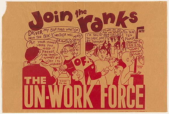 Title: b'not titled [join the ranks]' | Date: c.1985 | Technique: b'screenprint, printed in colour, from multiple stencils'