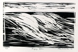 Artist: WARREN, Alan | Title: Angry sea | Date: 1977 | Technique: linocut, printed in black ink, from one block