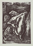 Artist: Palethorpe, Jan | Title: not titled (twisted figure 2nd state) | Date: 2000 | Technique: etching, printed in black ink, from one plate