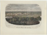 Title: b'View of Iron Bark from Victoria Reef, Bendigo.' | Date: c.1855 | Technique: b'lithograph, printed in black ink, from one stone; hand-coloured'