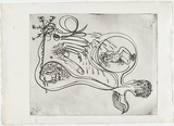 Artist: BOYD, Arthur | Title: Potter with reclining nude insert. | Date: (1968-69) | Technique: etching, printed in black ink, from one plate | Copyright: Reproduced with permission of Bundanon Trust