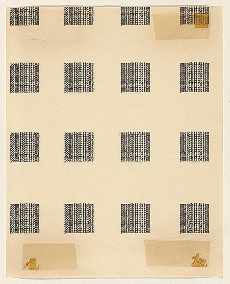 Title: b'Section B (Word situations) - 32 Possibilities: No. 11, 3(C)' | Date: (1970-71) | Technique: b'typewriter'