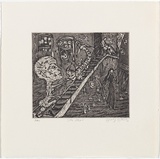 Artist: b'Gittoes, George.' | Title: b'The steps.' | Date: 1971 | Technique: b'etching, printed in black ink, from one plate'