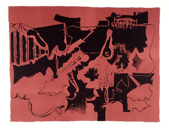 Artist: b'Plate, Carl.' | Title: b'Red and black 5' | Date: 1968 | Technique: b'lithograph, printed in colour, from two stones' | Copyright: b'\xc2\xa9 Estate of Carl Plate'