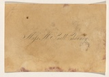 Title: Calling card: Miss M Snell Chauncy | Date: c.1840-49 | Technique: engraving, printed in black ink from one plate