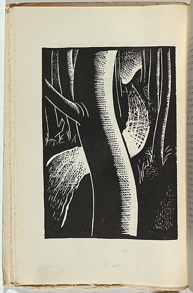 Artist: b'Counihan, Noel.' | Title: b'not titled [road through trees]' | Date: 1939 | Technique: b'linocut, printed in black ink, from one block'