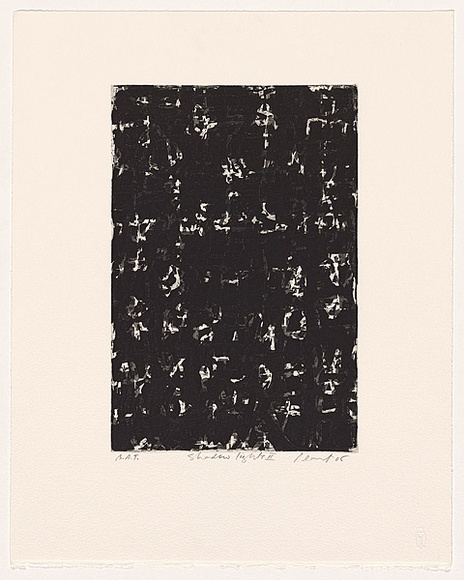 Artist: b'Peart, John.' | Title: b'Shadow lights II' | Date: 2005 | Technique: b'etching, sugar-lift, aquatint and open-bite, printed in black ink, from two plates'