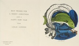 Artist: FEINT, Adrian | Title: Greeting card: Christmas card for Leslie Godden. | Technique: lithograph, printed in colour, from multiple stones [or plates] | Copyright: Courtesy the Estate of Adrian Feint