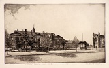 Artist: PLATT, Austin | Title: Guildford Grammar School | Date: 1937 | Technique: etching, printed in black ink, from one plate