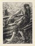 Artist: Faggioni, Giorgio. | Title: On the beach. | Date: 1982 | Technique: engraving, printed in black ink, from one plate