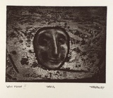 Artist: b'Ralph, Timothy' | Title: b'Janus' | Date: 1987 | Technique: b'etching and aquatint, printed in black ink, from one plate' | Copyright: b'\xc2\xa9 Timothy Ralph. Licensed by VISCOPY, Australia'