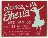 Artist: EARTHWORKS POSTER COLLECTIVE | Title: Dance with Sheila | Date: 1976 | Technique: screenprint, printed in red ink, from one stencil