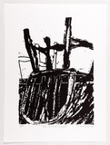 Artist: Deering, Yvonne. | Title: The first of August. | Date: 1988 | Technique: screenprint, printed in black ink, from one stencil