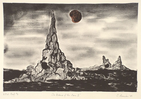 Artist: b'Alexander, Leanne.' | Title: b'The distance from the moon II' | Date: 1989 | Technique: b'lithograph, printed in black ink, from one stone'