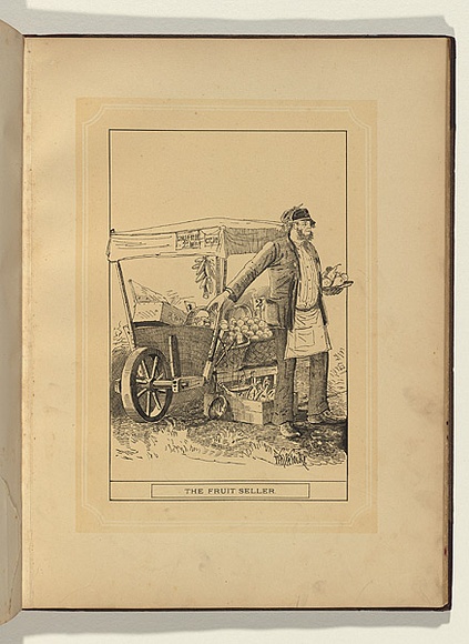 Artist: b'Whitelocke, Nelson P.' | Title: b'The fruit seller.' | Date: 1885 | Technique: b'lithograph, printed in colour, from two stones'