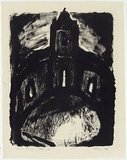 Artist: MADDOCK, Bea | Title: Ruined church | Date: 1961 | Technique: lithograph, printed in black ink, from one stone