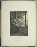 Artist: b'Ashton, Julian.' | Title: b'Frontispiece: Saw a leafy window one who sat...' | Date: 1881 | Technique: b'wood-engraving, printed in black ink, from one block'