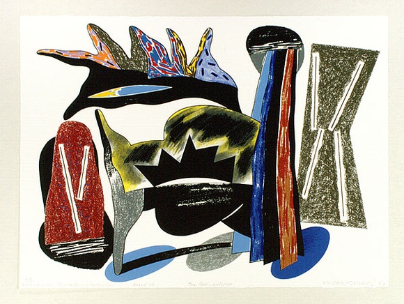 Artist: b'LEACH-JONES, Alun' | Title: bThe poet's landscape | Date: 1987 | Technique: b'screenprint, printed in colour, from multiple stencils' | Copyright: b'Courtesy of the artist'