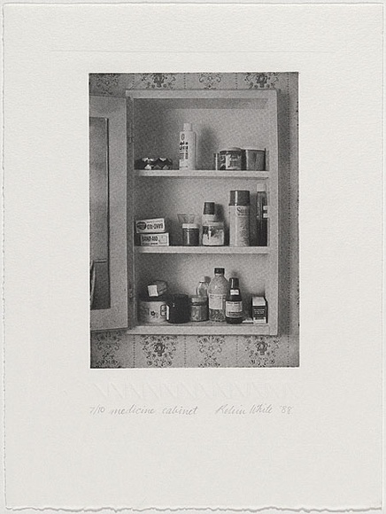 Artist: b'White, Robin.' | Title: b'Medicine cabinet' | Date: 1988 | Technique: b'photo-etching'