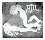 Artist: BOYD, Arthur | Title: Myrrhine and Kinesias. Variant of no. 16. | Date: (1970) | Technique: etching and aquatint, printed in black ink, from one plate | Copyright: Reproduced with permission of Bundanon Trust