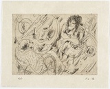 Artist: Lymburner, Francis. | Title: not titled [Couple at round table] | Date: 1940 (about) | Technique: etching, printed in black ink with plate-tone, from one plate
