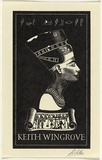 Artist: Riley, Derek. | Title: Book plate: Keith Wingrove | Date: 1982 | Technique: wood-engraving, printed in black ink, from one block