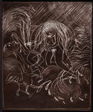 Artist: BOYD, Arthur | Title: Plate 20: Jonah and the seagull. | Date: 1972-73 | Technique: etched plate | Copyright: This work appears on screen courtesy of Bundanon Trust