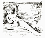 Artist: b'COLEING, Tony' | Title: b'Watching T.V.' | Date: 1986 | Technique: b'transfer-lithograph, printed in black ink, from one stone [or plate]'